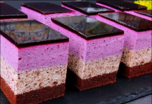 Uživam u ovoj čokoladnoj torti sa borovnicama večeras! Savršen spoj bogate čokolade i kremastog punjenja od borovnice.