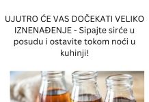 UJUTRO ĆE VAS DOČEKATI VELIKO IZNENAĐENJE – Sipajte sirće u posudu i ostavite tokom noći u kuhinji!