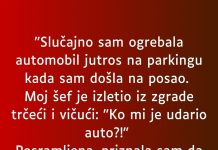 “Slučajno sam ogrebala automobil…”