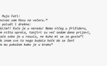 VIC DANA: Pozvao Mujo Hasu na večeru