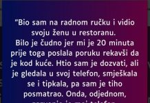 “Bio sam na radnom ručku i vidio svoju ženu u restoranu…”