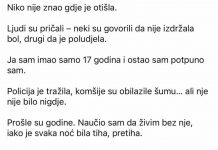 “Na dan kada je moj otac sahranjen, majka je nestala…”