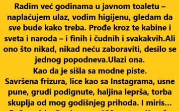 “Radim u javnom WC-u – svašta sam videla, ali ovu ženu nikad neću zaboraviti!”
