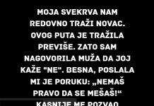 Rekla sam mužu da prestane da šalje novac svojoj majci — sada se ona ponaša kao žrtva.