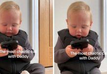 Mama snimila “razgovor” sina s tatom preko telefona. Snimka mami osmijeh na lice