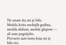 Priznao sam ženi da sam je prevario — ali njen odgovor me slomio”