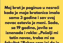 „Odbijam da platim fakultet svojoj bratanici, iako sam dobio nasledstvo njenog pokojnog oca.“