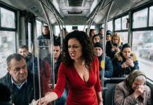 Vozač autobusa je po pljusku hteo da izbaci bolesnu baku jer joj je falilo sitno za kartu, ali je atraktivna putnica u uskoj haljini ustala sa sedišta, prišla vozaču i uradila stvar zbog koje je on morao da zaustavi vozilo i pocrveni od stida pred svim putnicima.