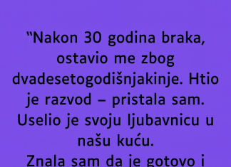 “Nakon 30 godina braka, ostavio me zbog dvadesetogodišnjakinje…”
