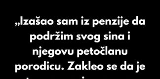 „Odbijam da nastavim da radim i nakon penzije kako bih izdržavao svog odraslog sina.“