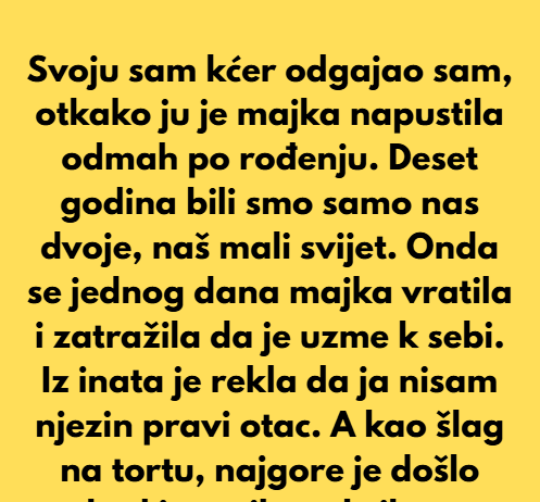 Moja bivša htjela mi je oteti našu kćer — ali sam joj dao nešto na čemu će se “zagrcnuti”.