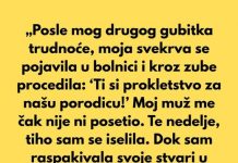 „Posle mog drugog gubitka trudnoće, moja svekrva se pojavila u bolnici i kroz zube rekla…