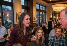 „Moj otac je rekao mojoj djeci da mogu jesti kad dođemo kući, dok je moja sestra pakovala obrok za svoju. Svi su se smijali kao da treba da to prihvatim. A onda se konobar vratio — i ja sam ustala…